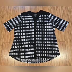 NWOT Elie McCarthy Checkered Button-Up Shirt